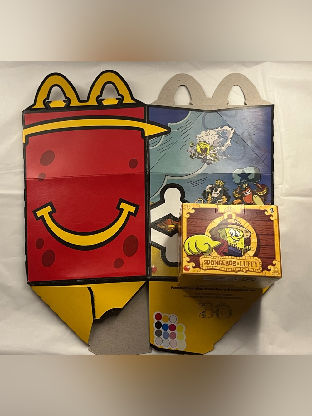 SpongeBob SquarePants X One Piece McDonald's Happy Meal Figure and Box